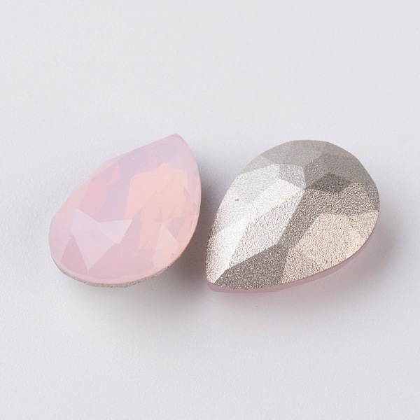 

PandaHall Faceted Teardrop K9 Glass Rhinestone Cabochons, Grade A, Pointed Back & Back Plated, Rose Water Opal, 18x13x6mm Glass Rhinestone..., Pink