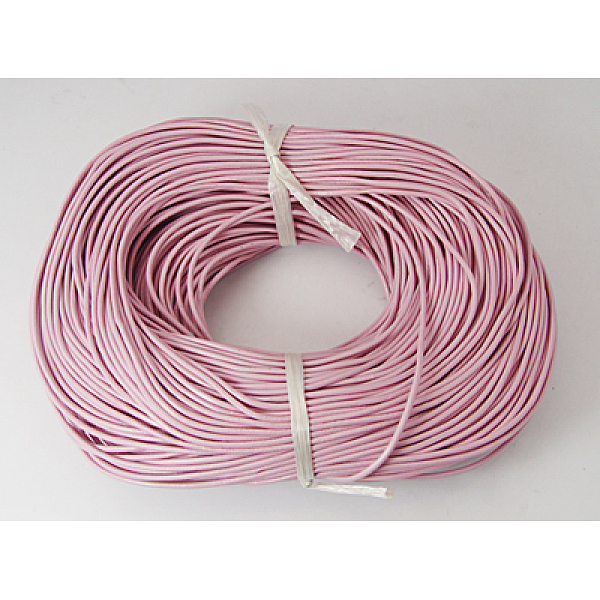 

PandaHall Cowhide Leather Cord, Leather Jewelry Cord, Jewelry DIY Making Material, Round, Dyed, Pink, 1mm Cowhide Round Pink
