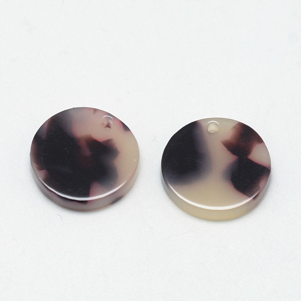 

PandaHall Cellulose Acetate(Resin) Pendants, Flat Round, Antique White, 20x20x2.5mm, Hole: 1.5mm Cellulose Acetate Flat Round Orange