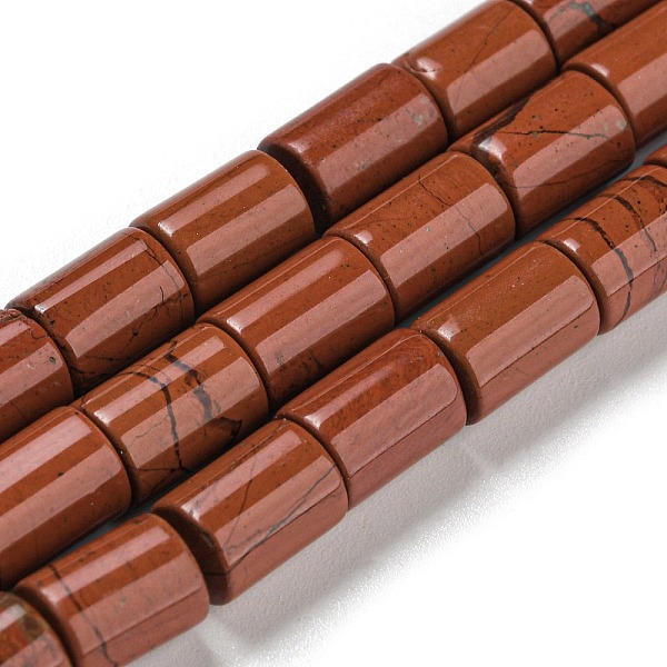 

PandaHall Natural Red Jasper Beads Strands, Column, 7.5~8x6mm, Hole: 1.2mm, about 48~50pcs/strand, 15.16''~15.31''(38.5~38.9cm) Red Jasper...