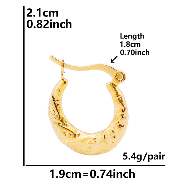 

PandaHall Stylish Stainless Steel Hoop Earrings for Women Stainless Steel