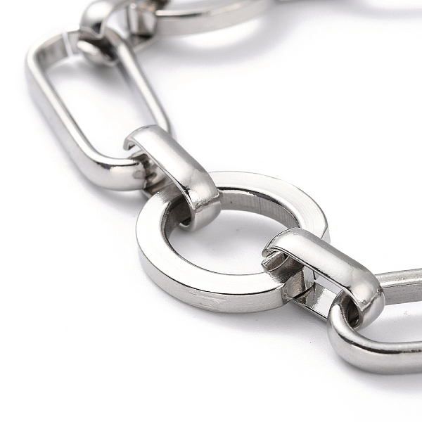 

PandaHall 304 Stainless Steel Oval Link Chain Bracelets, with Lobster Claw Clasps, Stainless Steel Color, 8-1/4 inch(21cm) 304 Stainless...