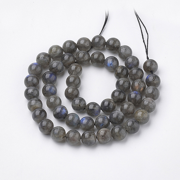 

PandaHall Natural Labradorite Beads Strands, Round, 8x7.5mm, Hole: 1mm, about 46~49pcs/strand, 15.5 inch Labradorite Round