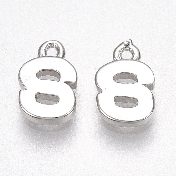 

PandaHall Brass Charms, Letter, Nickel Free, Real Platinum Plated, Letter.S, 8.5x5.5x1.5mm, Hole: 0.8mm Brass Letter S