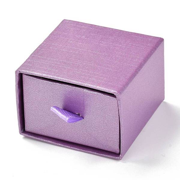 

PandaHall Square Paper Drawer Box, with Black Sponge & Polyester Rope, for Bracelet and Rings, Medium Orchid, 5.2x5.05x3.6cm Paper Square