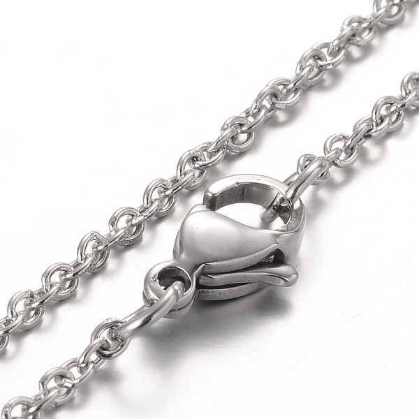 

PandaHall Stainless Steel Cable Chain Bracelets, with Lobster Claw Clasps, Stainless Steel Color, 7-1/4 inch(185mm) Stainless Steel