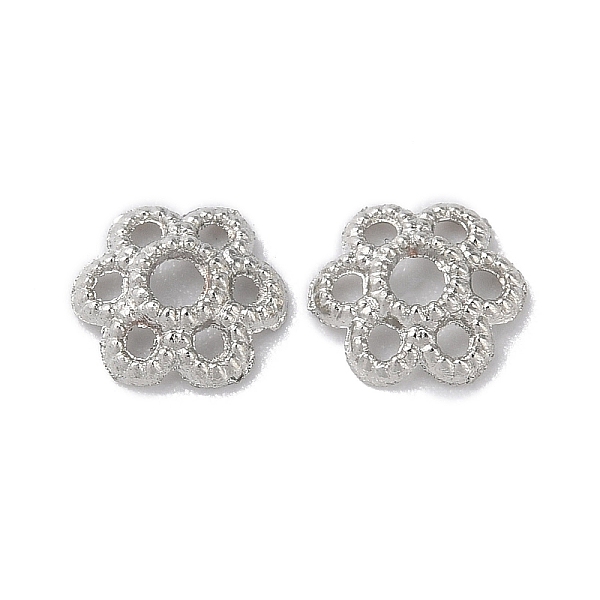 

PandaHall Alloy Bead Caps, Flower, Platinum, 5.5x6x1.5mm, Hole: 1.5mm Alloy