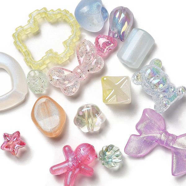 

PandaHall Plating Acrylic Beads, Mixed Shapes, Mixed Color, 9~31x15~31.5x5~14mm, Hole: 2~3mm Acrylic Mixed Shapes Multicolor