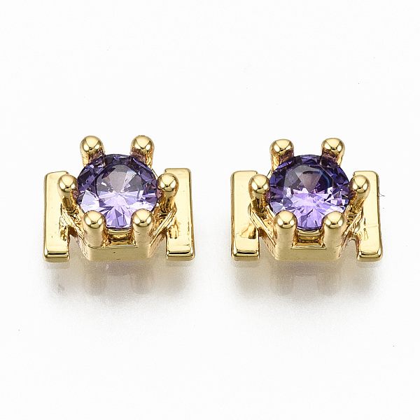 

PandaHall Brass Micro Pave Cubic Zirconia Cabochons, Fit Floating Locket Charms, Cadmium Free & Nickel Free & Lead Free, Hexagon, Real 16K..., Purple