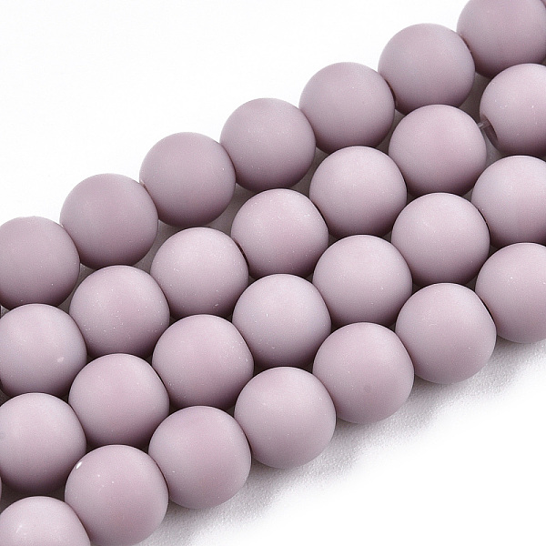 

PandaHall Opaque Glass Beads Strands, Frosted, Round, Rosy Brown, 6~6.5mm, Hole: 1.4mm, about 67~70pcs/strand, 14.76 inch~15.16 inch...