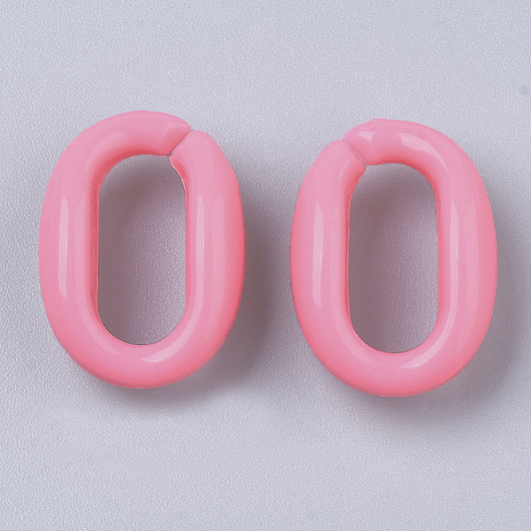 

PandaHall Acrylic Linking Rings, Quick Link Connectors, For Jewelry Cable Chains Making, Oval, Hot Pink, 16x11x6.5mm, Inner Diameter: 11x5mm...