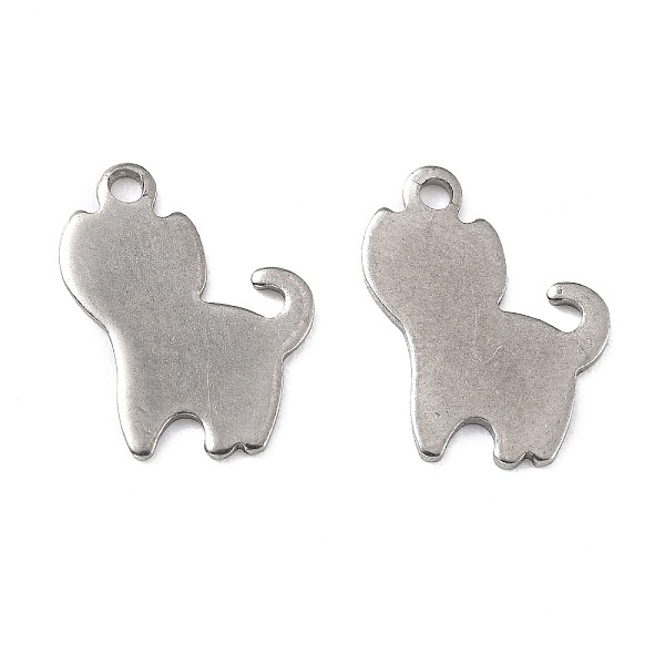 

PandaHall 201 Stainless Steel Pendants, Cat, Stainless Steel Color, 15x10.5x0.8mm, Hole: 1.4mm 201 Stainless Steel Cat Shape