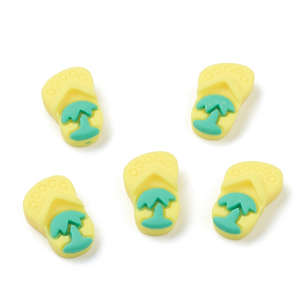 

PandaHall Resin Cabochons, Beach Style, Slipper, Yellow, 15.5x9.5x5.5mm Resin Shoes Yellow