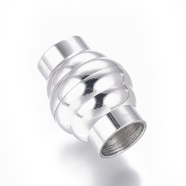 

PandaHall 304 Stainless Steel Magnetic Clasps with Glue-in Ends, Oval, Stainless Steel Color, 16.5x12.5mm, Hole: 7mm 304 Stainless Steel...