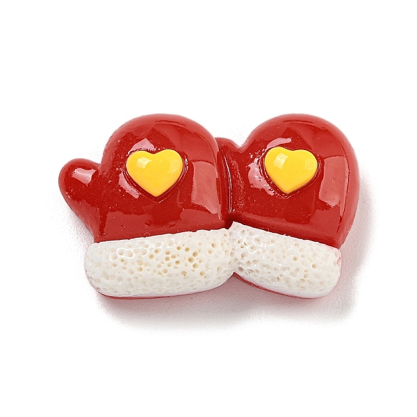 

PandaHall Christmas Opaque Resin Decoden Cabochons, Gloves, 17.5x27x9mm Resin Others Red