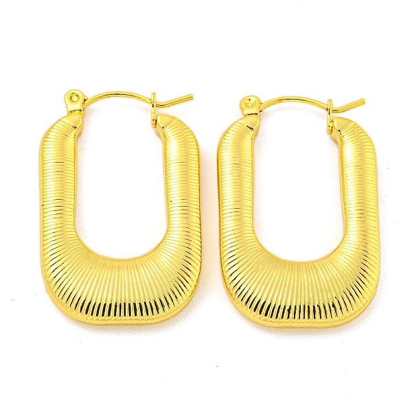 

PandaHall 304 Stainless Steel Earrings, U-Shape, Real 18K Gold Plated, 30x20x3.5mm 304 Stainless Steel Others