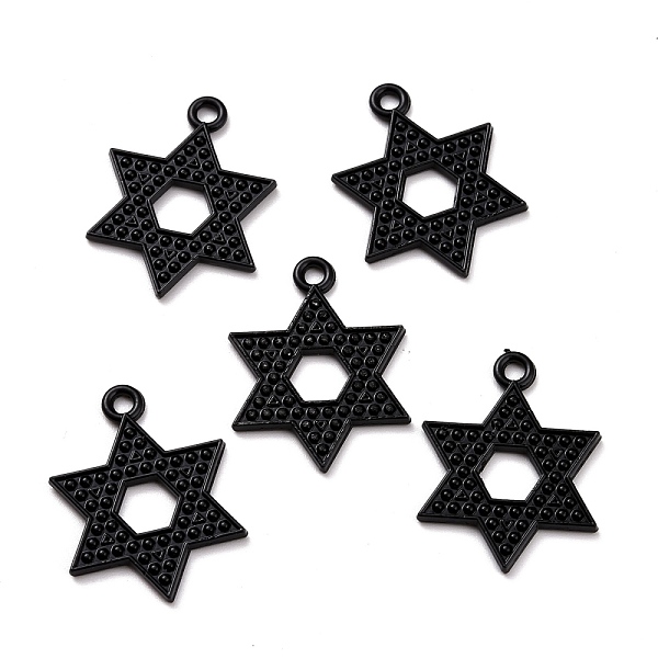 

PandaHall Alloy Pendants, Hexagram, Electrophoresis Black, 27.5x21x2mm, Hole: 1.8mm Alloy Star
