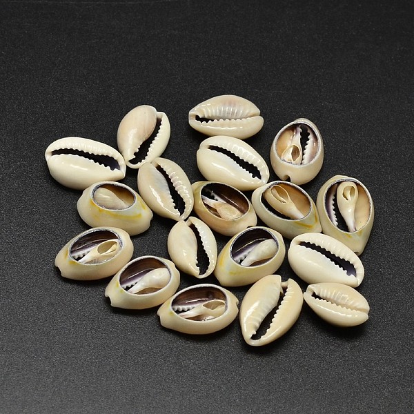 

PandaHall Natural Cowrie Shell Beads, No Hole, Pale Goldenrod, 17~20x10~12x5~6mm Cowrie Shell Others Yellow
