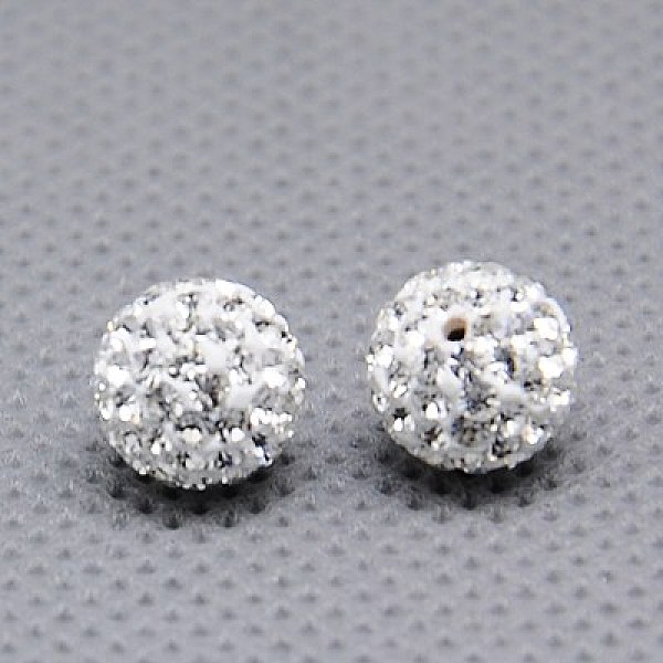 

PandaHall Round Polymer Clay Czech Glass Rhinestone Beads, Pave Disco Ball Beads, 001_Crystal, PP9(1.5~1.6mm), 8mm, Hole: 1mm Polymer..., Clear
