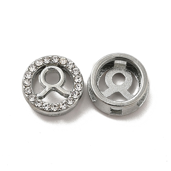 

PandaHall Alloy Crystal Rhinestone Slider Charms, Flat Round with Taurus Zodiac Sign, Platinum, 12x5mm, Hole: 2~8x2mm Alloy+Rhinestone Flat..., Clear