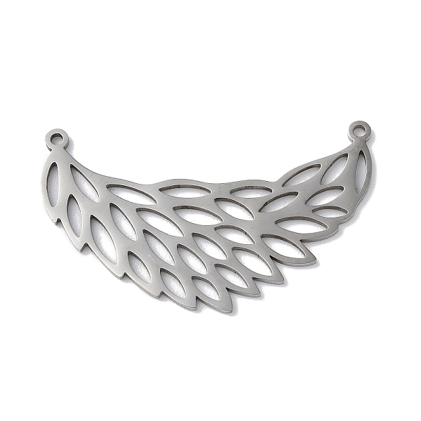 

PandaHall 304 Stainless Steel Hollow Pendants, Feather Charms, Stainless Steel Color, 23x28x1mm, Hole: 1.4mm. 304 Stainless Steel Feather