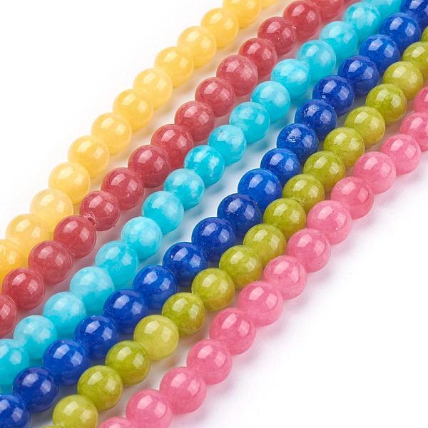

PandaHall Natural Yellow Jade Beads Strands, Dyed, Round, Mixed Color, 6mm, Hole: 1mm, about 70pcs/strand, 15.75 inch Yellow Jade Round..., Multicolor