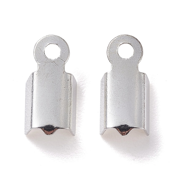 

PandaHall 304 Stainless Steel Folding Crimp Ends, Fold Over Crimp Cord Ends, Silver, 10x4x3mm, Hole: 1mm, Inner Diameter: 4mm 304 Stainless...