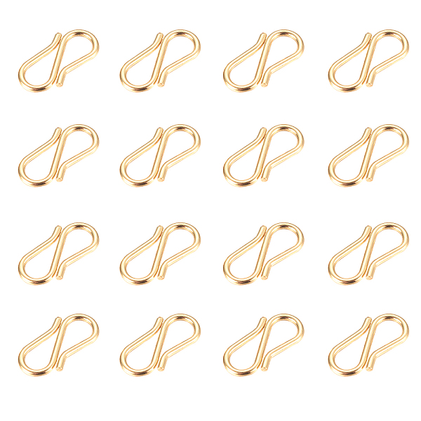 

PandaHall UNICRAFTALE 30pcs Golden S-Hook Clasp 304 Stainless Steel Hook Clasps about 3mm Hole S Hooks Clasps Necklace Clasp Connectors...