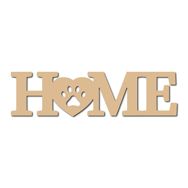 

PandaHall CREATCABIN Wooden Letters Cutout Signs Laser Cut Wood Sign Home Wooden Crafts DIY Art Word Unfinished Basswood Slices Decorative..., Orange
