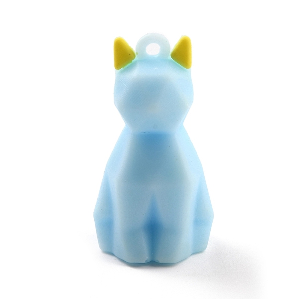 

PandaHall PVC Faceted Cartoon Cat Pendants, for DIY Keychain Making, Light Sky Blue, 46x25x24mm, Hole: 3mm PVC Cat Shape