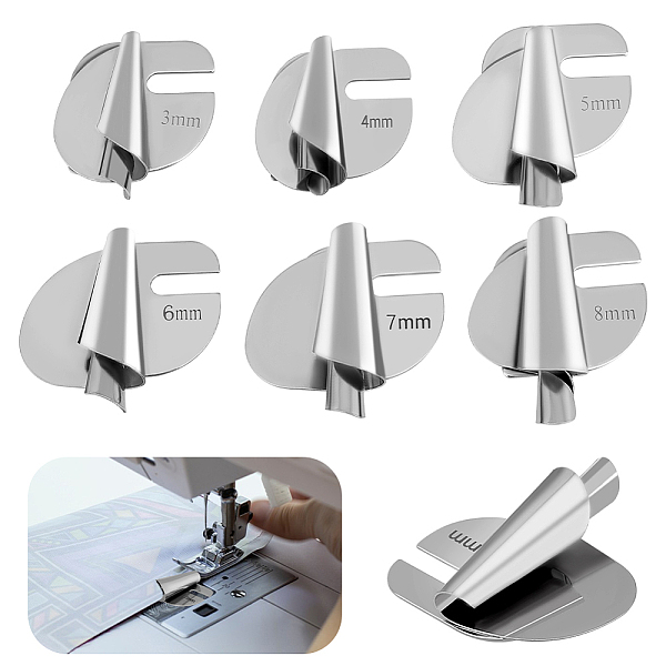 

PandaHall AHANDMAKER Universal Sewing Rolled Hemmer Foot 6Pcs, Rolled Hem Presser Foot (3-8mm) Sewing Machine Rolled Hem Foot Attachment...