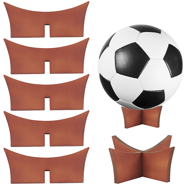 

PandaHall Custom Wooden Round Ball Display Stand, Sports Ball Stand Holder, for Football, Basketball, Soccer Storage, Sienna, 8.9x8.9x5cm..., Brown