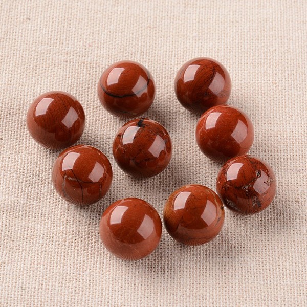 

PandaHall Natural Red Jasper Round Ball Beads, Gemstone Sphere, No Hole/Undrilled, 16mm Red Jasper Round
