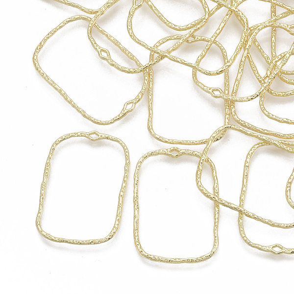 

PandaHall Alloy Open Back Bezel Pendants, For DIY UV Resin, Epoxy Resin, Pressed Flower Jewelry, Rectangle, Light Gold, 33x23.5x1.5mm, Hole...