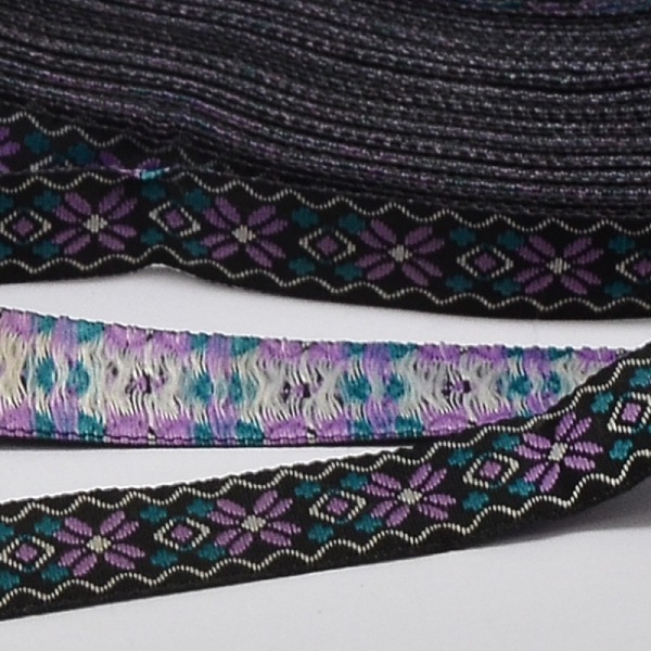 

PandaHall Polyester Ribbons, with Tie Pattern, Black, 1/2 inch(14mm), 33yards/roll(30.1752m/roll) Polyester None Black