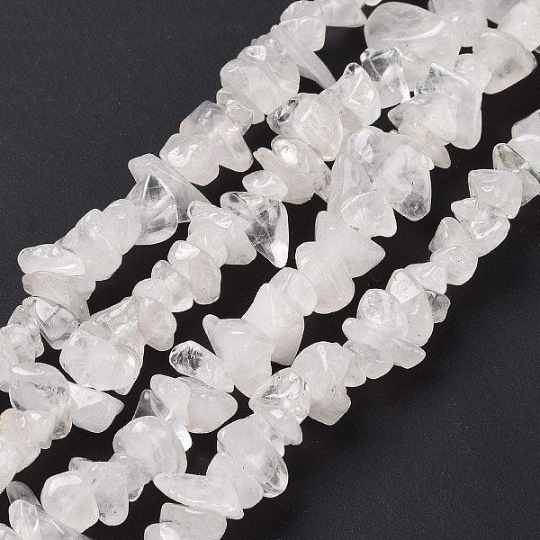 

PandaHall Natural Quartz Crystal Chips Beads Strands, Rock Crystal Beads, 5mm, Hole: 0.3mm. Quartz Crystal Chip Clear