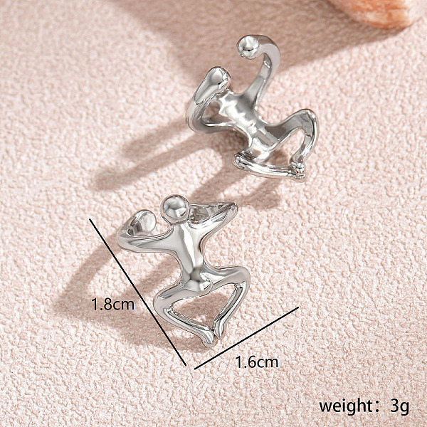 

PandaHall Cool Hollow Copper Ear Cuff for Women, Daily Party Accessory Brass