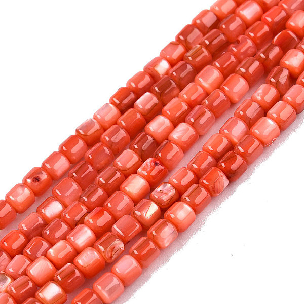 

PandaHall Natural Freshwater Shell Beads Strands, Dyed, Column, Orange Red, 3.5x3.5mm, Hole: 0.8mm, about 110~113pcs/strand, 14.69...