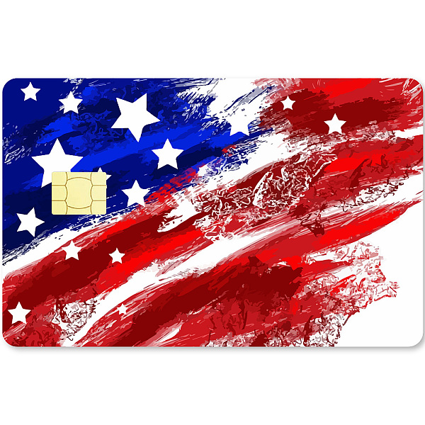 

PandaHall CREATCABIN American Flag Card Skin Sticker Independence Day Debit Credit Card Skins Covering Personalizing Bank Card Protecting...