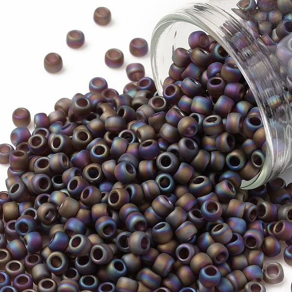 

PandaHall TOHO Round Seed Beads, Japanese Seed Beads, (166CF) Transparent AB Frost Amethyst, 8/0, 3mm, Hole: 1mm, about 1110pcs/50g Glass..., Purple