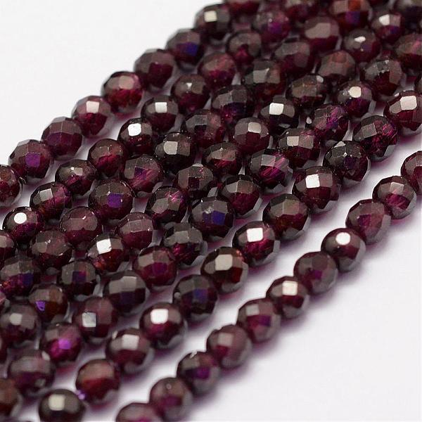 

PandaHall Natural Garnet Beads Strands, Faceted, Round, 4mm, Hole: 1mm, about 86~100pcs/strand, 15.1~15.5 inch(38.5~39.5cm) Garnet Round..., Purple