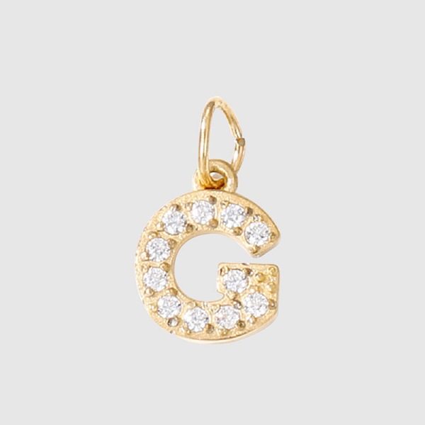 

PandaHall Stainless Steel Cubic Zirconia Pendants with Jump Rings, Real 14K Gold Plated, Long-Lasting Plated, Letter G, 8mm Stainless..., Clear