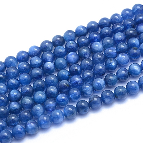 

PandaHall Natural Kyanite/Cyanite/Disthene Beads Strands, Grade AA, Round, 6~6.5mm, Hole: 0.8mm, about 66pcs/strand, 15.35 inch(39cm)...
