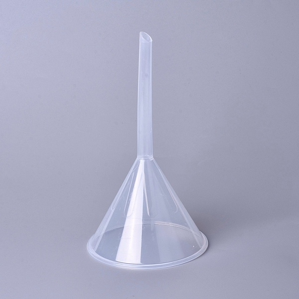 PandaHall Plastic Funnel Hopper, for Water Bottle Liquid Transfer, Clear, 91x160mm, Mouth: 9mm Plastic Others Clear