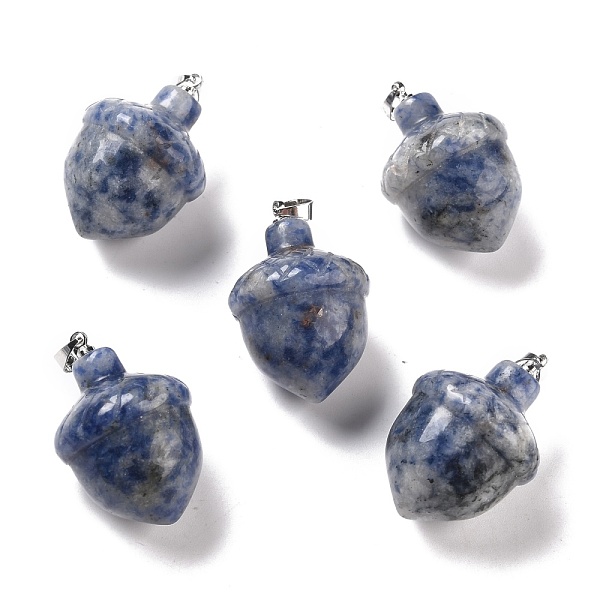 

PandaHall Natural Blue Spot Jasper Home Display Decorations, Acorns, 25~27x20mm Blue Spot Jasper Food