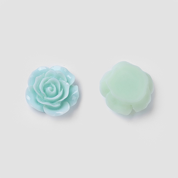 

PandaHall Opaque Resin Cabochons, Flower, Mixed Color, 14x6mm Resin Flower Multicolor