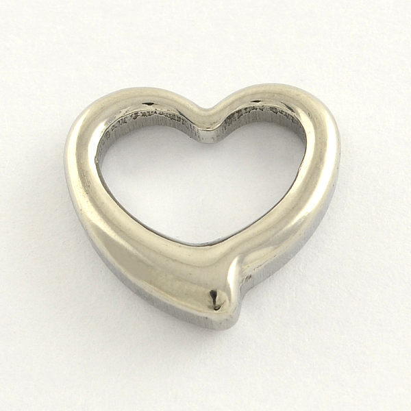 

PandaHall 304 Stainless Steel Open Heart Pendants, Hollow, Stainless Steel Color, 16x17x3mm 304 Stainless Steel Heart