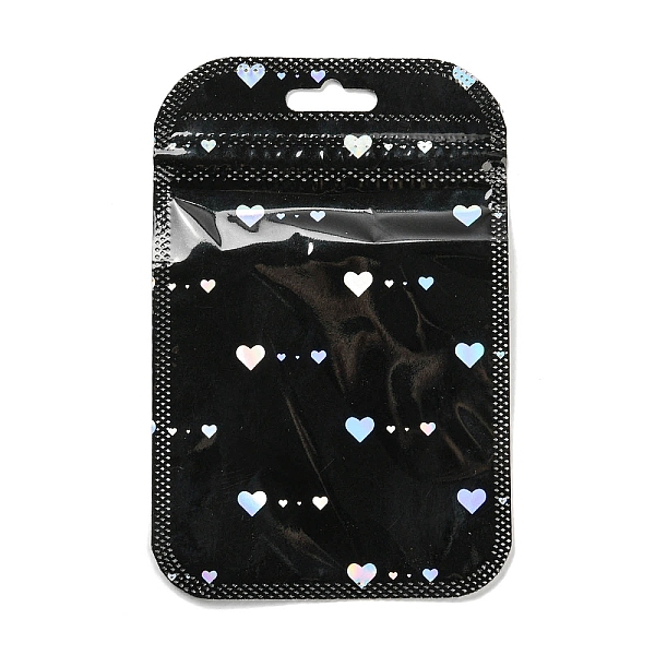 

PandaHall Rectangle Laser Plastic Yin-yang Zip Lock Gift Bags, Self Sealing Reclosable Package Pouches for Pen Keychain Watch Storage, Black...