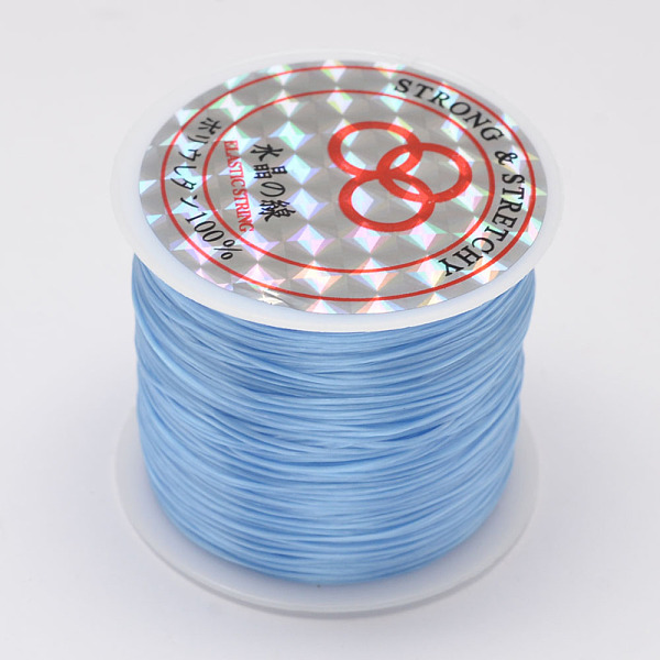 

PandaHall Flat Elastic Crystal String, Elastic Beading Thread, for Stretch Bracelet Making, Light Sky Blue, 0.8mm, about 54.68 Yards...