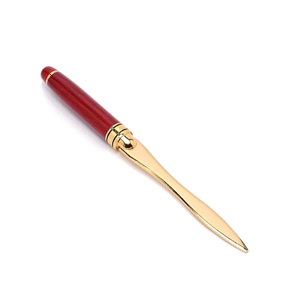 

PandaHall Stainless Steel Portable Office knife, with Mahogany Wood Handle, for Letter Open, Golden, 16.2x1.1cm Stainless Steel